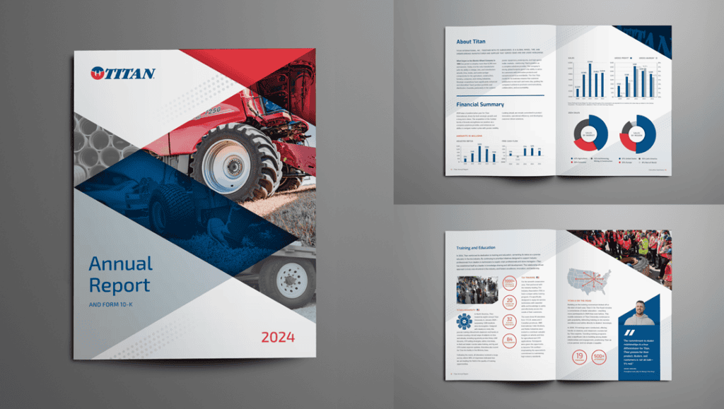 An editorial spread from Titan’s 2024 Annual Report